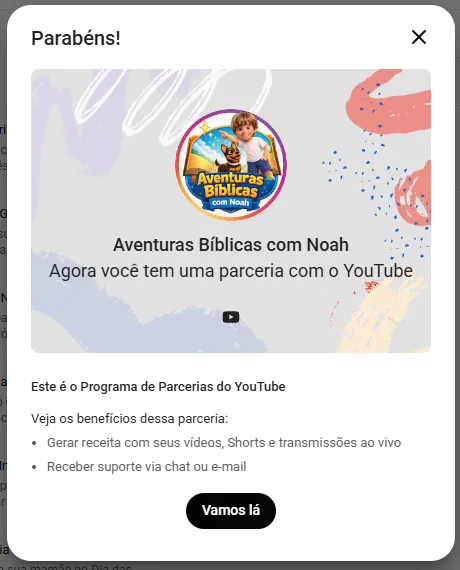 Canal monetizado em 2 meses